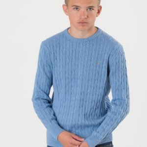 Gant Cotton Cable Crew Neule Sininen