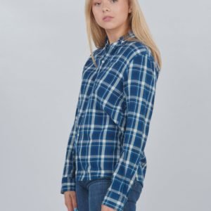 Gant D1. Flannel Indigo Check Shirt Kauluspaita Sininen