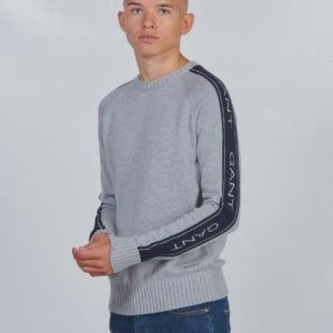 Gant D1. Gant Archive Logo Crew Neule Harmaa