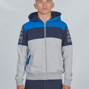 Gant D1. Gant Col Block Full Zip Hoodie Huppari Harmaa