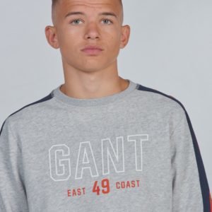 Gant D1. Gant Color Block C Neck Sweat Neule Harmaa