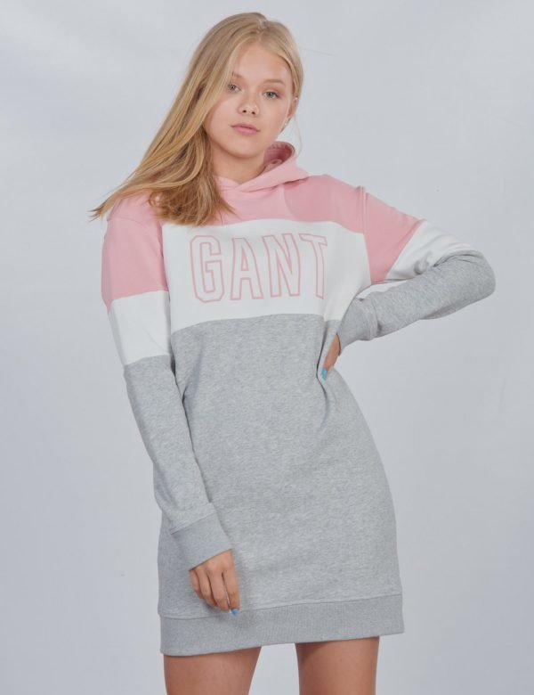 Gant D1. Gant Girls Block Hoodie Dress Mekko Vaaleanpunainen