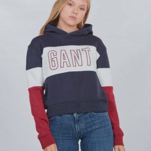 Gant D1. Gant Girls Block Hoodie Huppari Sininen