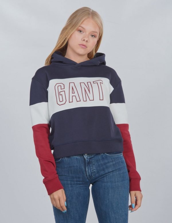 Gant D1. Gant Girls Block Hoodie Huppari Sininen