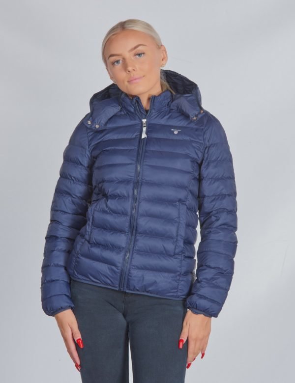 Gant D1. Light Weight Hooded Puffer Takki Sininen