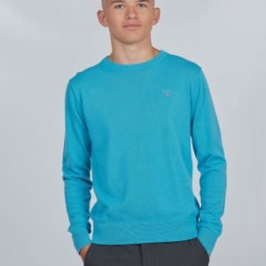 Gant D1.  Lt Wt Cotton Crew Neule Sininen