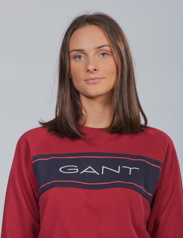 Gant D1. Tb. Gant Archive C Neck Sweat Neule Punainen