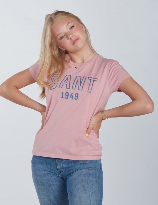 Gant Gant 1949 Ss T Shirt T-Paita Vaaleanpunainen