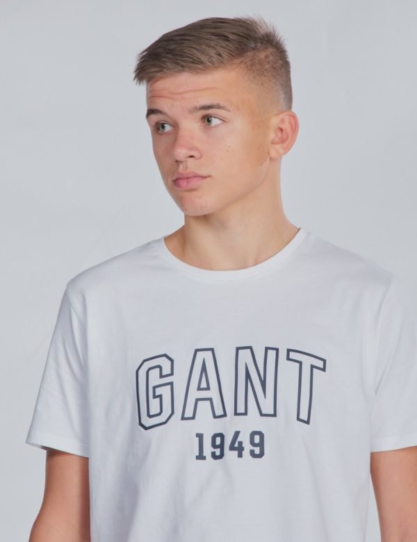 Gant Gant 1949 Ss T Shirt T-Paita Valkoinen