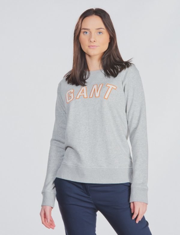 Gant Gant Casual C Neck Sweat Neule Harmaa