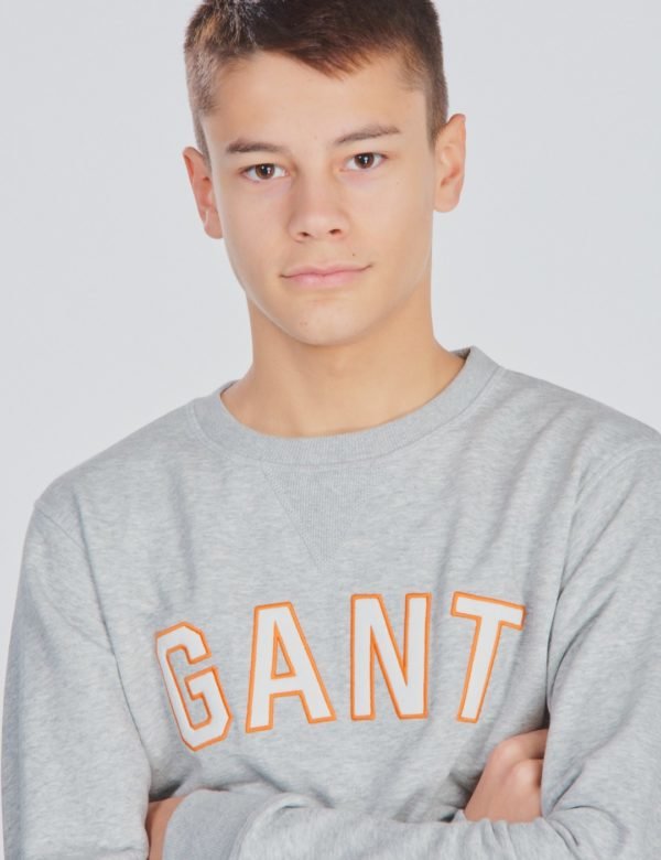 Gant Gant Casual C Neck Sweat Neule Harmaa