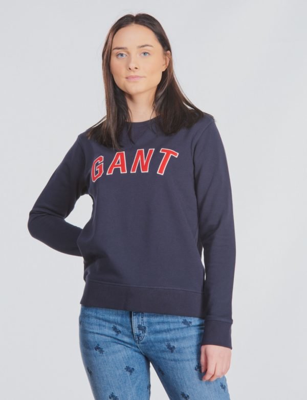 Gant Gant Casual C Neck Sweat Neule Sininen