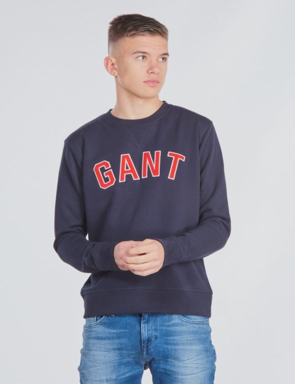 Gant Gant Casual C Neck Sweat Neule Sininen