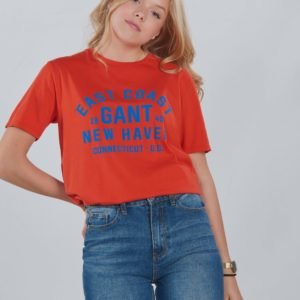 Gant Gant Collegiate Print Ss T Sh T-Paita Oranssi