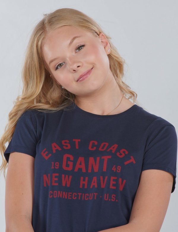 Gant Gant Collegiate Ss T Shirt T-Paita Sininen