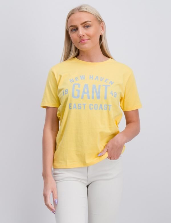 Gant Gant East Coast T Shirt T-Paita Keltainen