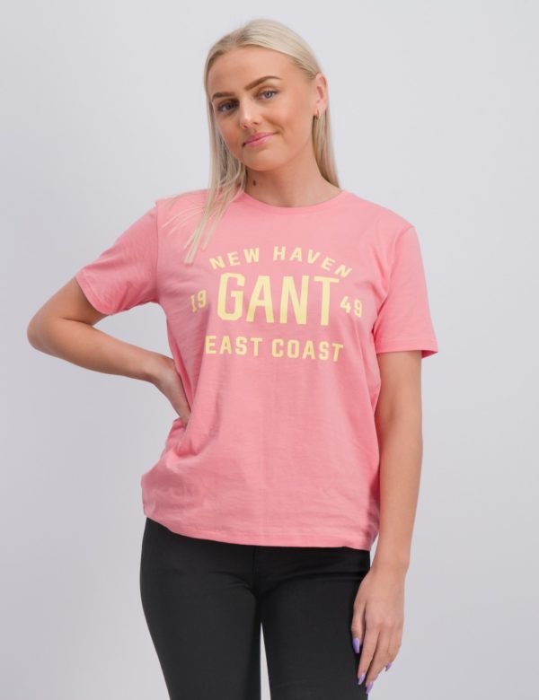 Gant Gant East Coast T Shirt T-Paita Vaaleanpunainen