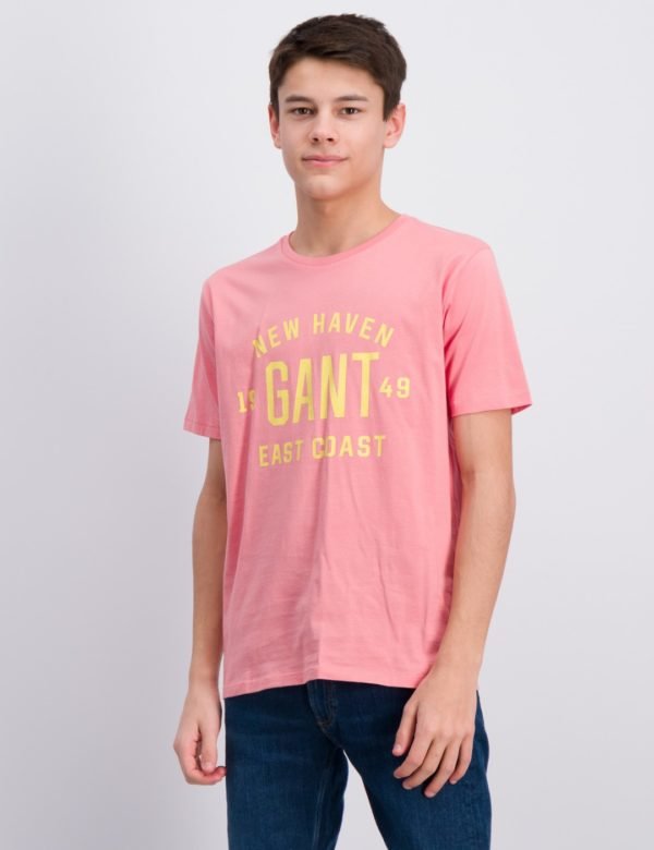 Gant Gant East Coast T Shirt T-Paita Vaaleanpunainen