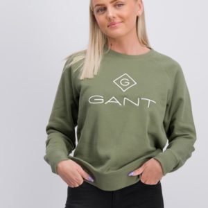 Gant Gant Lock Up Sweat C Neck Neule Vihreä