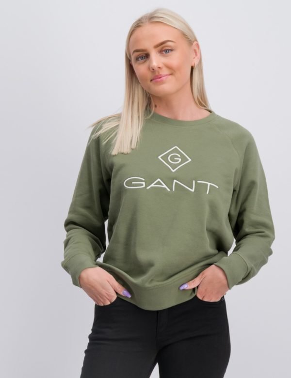 Gant Gant Lock Up Sweat C Neck Neule Vihreä