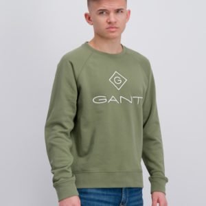 Gant Gant Lock Up Sweat C Neck Neule Vihreä