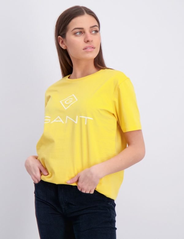 Gant Gant Lock Up T Shirt T-Paita Keltainen