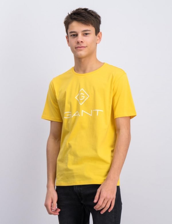 Gant Gant Lock Up T Shirt T-Paita Keltainen