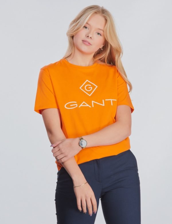 Gant Gant Lock Up T Shirt T-Paita Oranssi