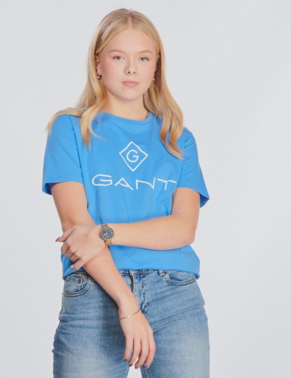 Gant Gant Lock Up T Shirt T-Paita Sininen