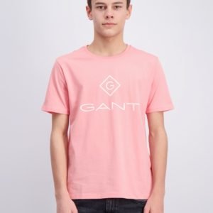 Gant Gant Lock Up T Shirt T-Paita Vaaleanpunainen