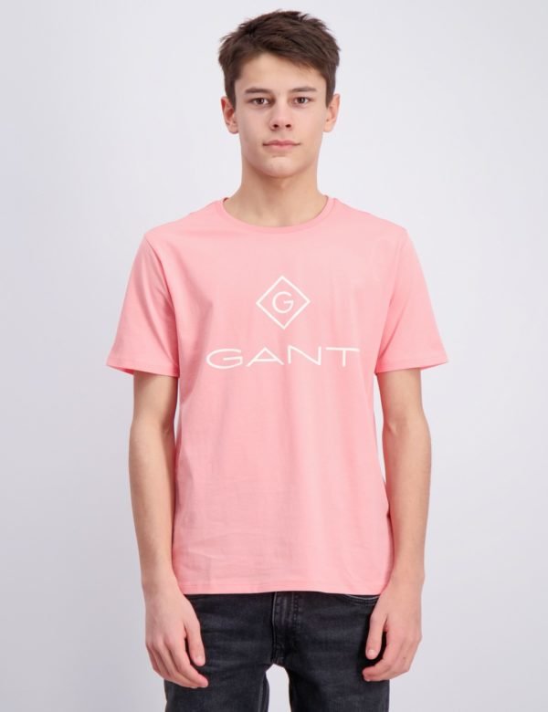 Gant Gant Lock Up T Shirt T-Paita Vaaleanpunainen