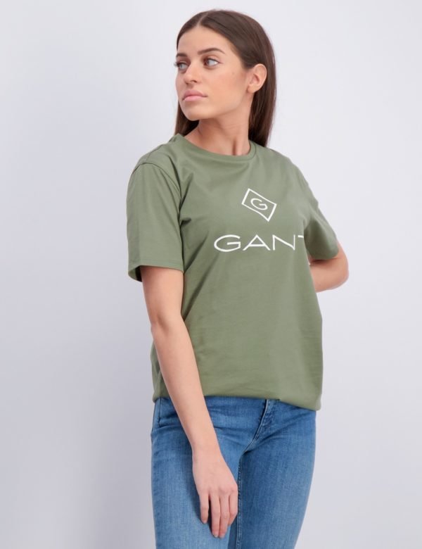 Gant Gant Lock Up T Shirt T-Paita Vihreä