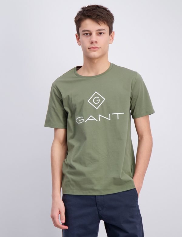 Gant Gant Lock Up T Shirt T-Paita Vihreä