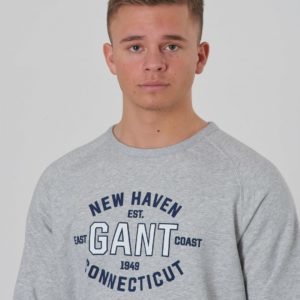 Gant Gant Logo C Neck Sweat Neule Harmaa