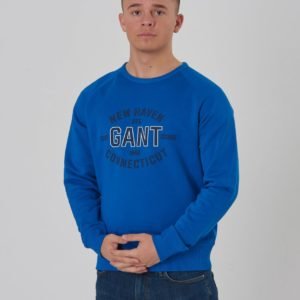 Gant Gant Logo C Neck Sweat Neule Sininen