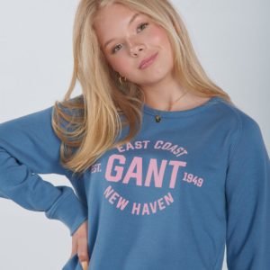 Gant Gant Logo C Neck Sweat Neule Sininen