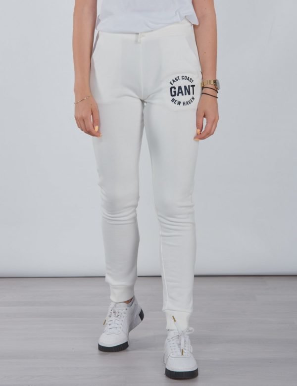 Gant Gant Logo Sweat Pants Collegehousut Valkoinen