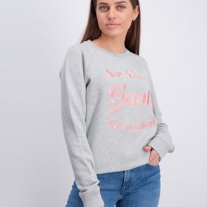 Gant Gant Script C Neck Sweat Neule Harmaa