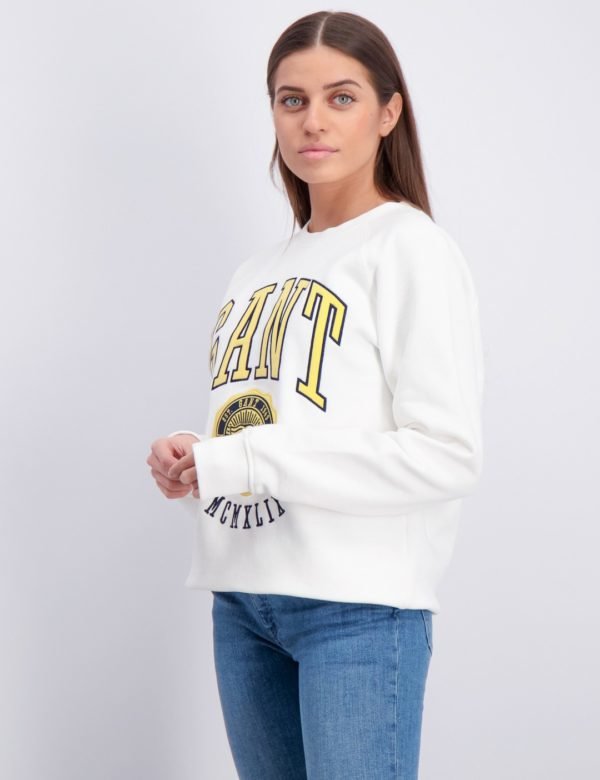 Gant Gant Varsity C Neck Sweat Neule Valkoinen