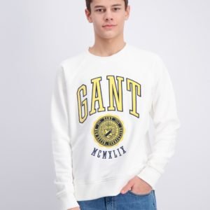 Gant Gant Varsity C Neck Sweat Neule Valkoinen