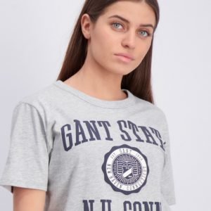 Gant Gant Varsity T Shirt T-Paita Harmaa