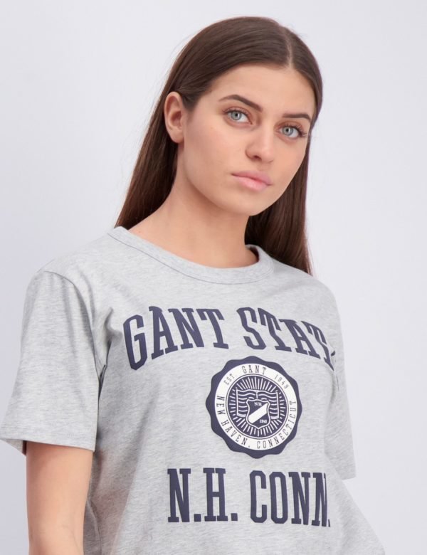 Gant Gant Varsity T Shirt T-Paita Harmaa