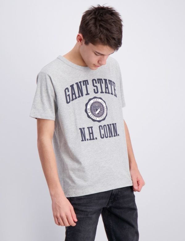 Gant Gant Varsity T Shirt T-Paita Harmaa