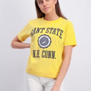Gant Gant Varsity T Shirt T-Paita Keltainen