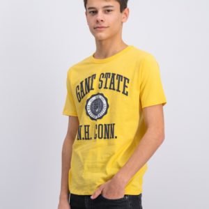 Gant Gant Varsity T Shirt T-Paita Keltainen