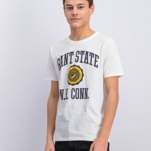 Gant Gant Varsity T Shirt T-Paita Valkoinen