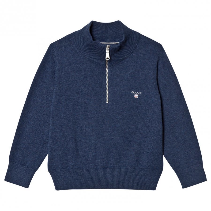 Gant Grey Melange Half Zip Knit Jumper Paita