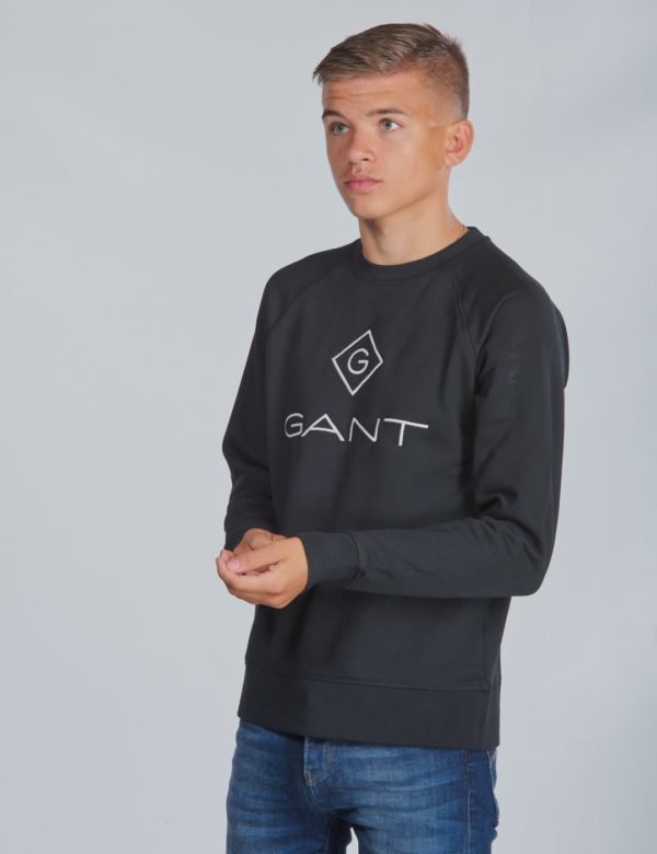 Gant Lock Up Crewneck Neule Musta