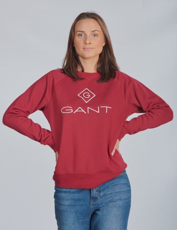 Gant Lock Up Crewneck Neule Punainen