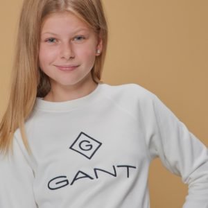 Gant Lock Up Crewneck Neule Valkoinen